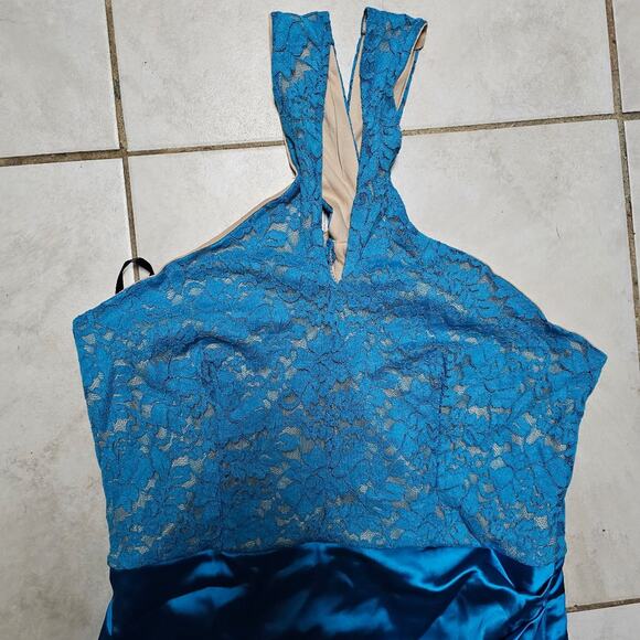 Grace karin aqua teal cocktail dress 10 NWT - Picture 1 of 7